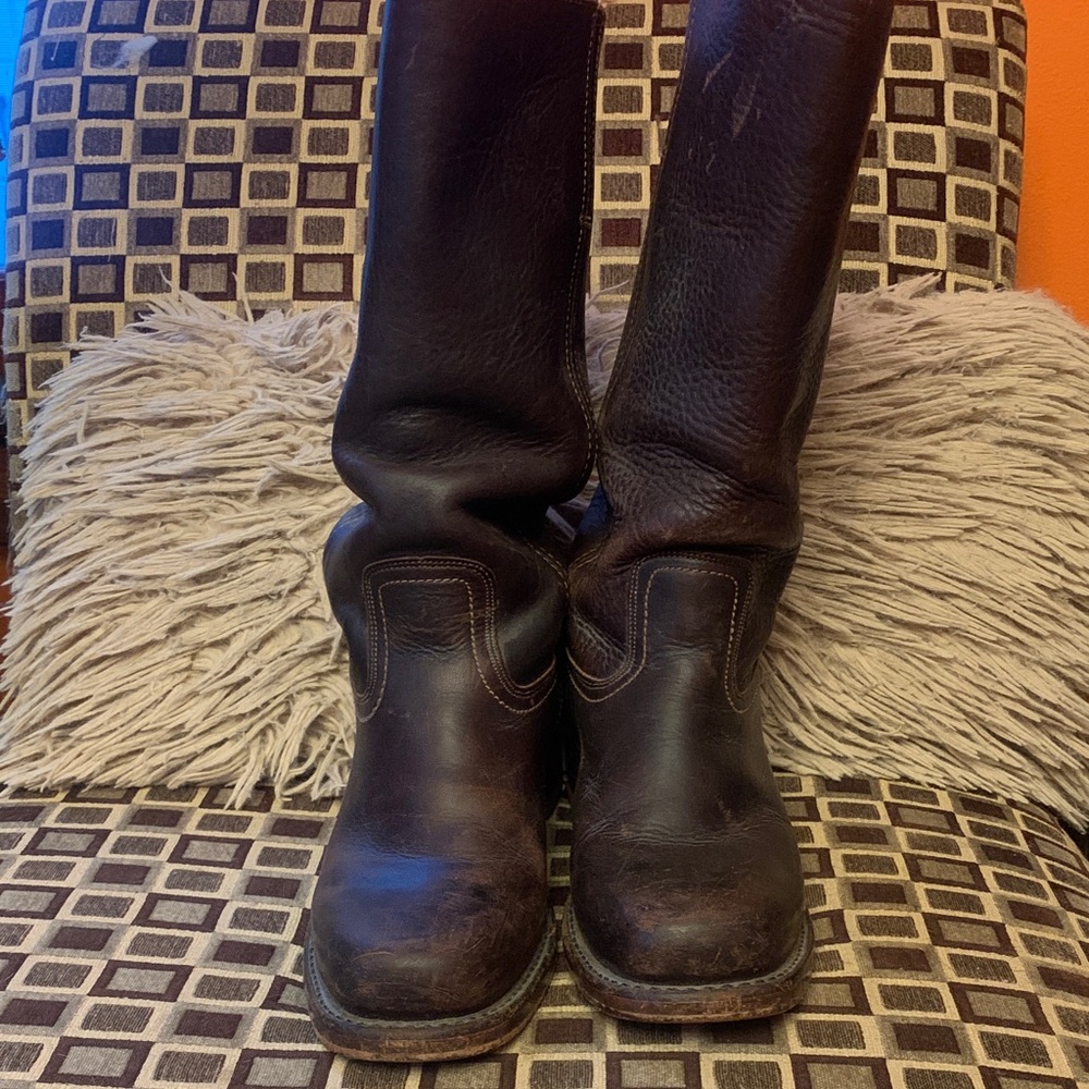Frye Dark Brown Combat & Moto Boots